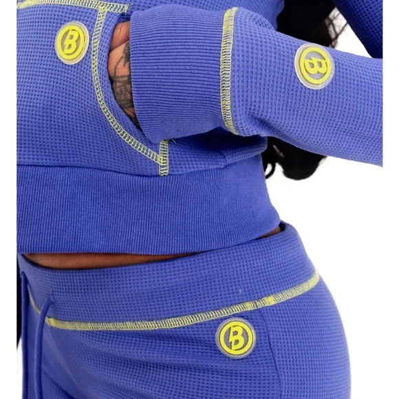 Body by Raven Tracy Waffle Knit Set (blue) - Picture 3 of 7